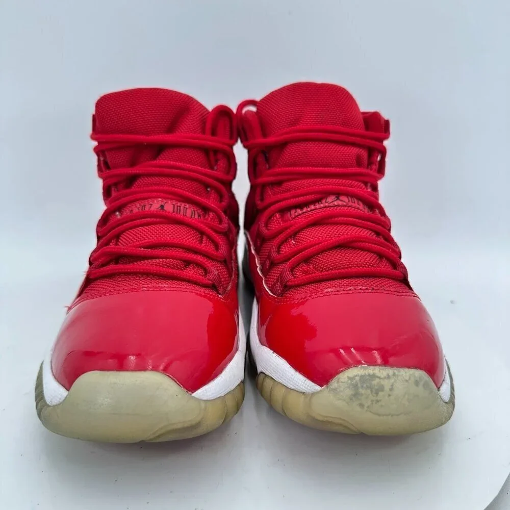 Nike Air Jordan 11 Win Like 96 Youth Size 7Y Women 8.5 378038-623 Gym Red Shoes